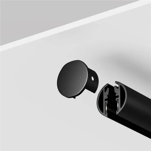 Заглушка для подвесного круглого шинопровода Levity, 2шт. (Черный) - фото 2