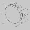Заглушка для подвесного круглого шинопровода Levity, 2шт. (Черный) TRA184EC-R-11B - фото 2