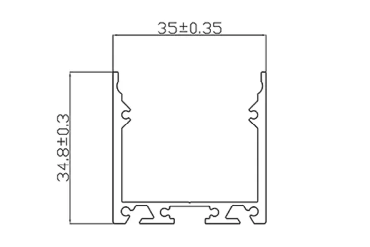 Алюминиевый профиль LC3535 175 (2000х35х35мм с рассеивателем) - фото II