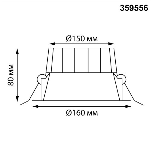 Встраиваемый светодиодный светильник с переключателем цветовой температуры «Novotech» 359556, серия: CLARA. Фото 3.