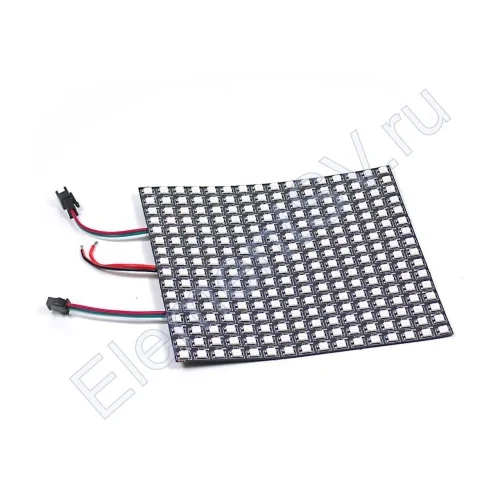 Светодиодный видеомодуль гибкий WM2 (5V, 16x16pix, RGB WS2811) - фото.