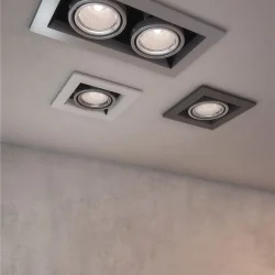 Встраиваемый светильник Металл Модерн / Metal Modern 1*GU10 10 Вт (Серебро) DL008-2-01-S