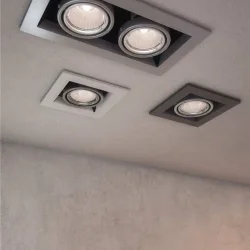 Встраиваемый светильник Металл Модерн / Metal Modern 1*GU10 10 Вт (Серебро) DL008-2-01-S