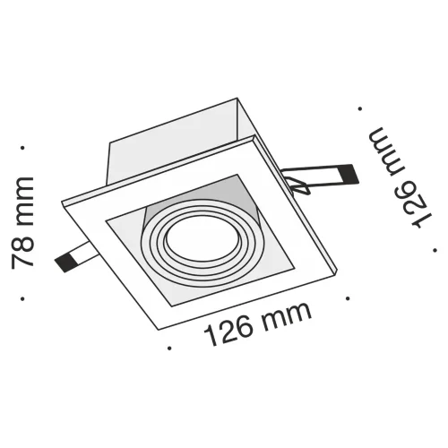 Встраиваемый светильник Металл Модерн / Metal Modern 1*GU10 10 Вт (Серебро) DL008-2-01-S - фото 6