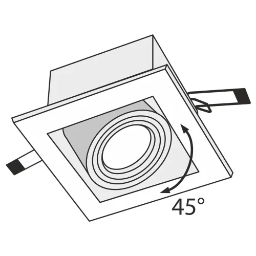 Встраиваемый светильник Металл Модерн / Metal Modern 1*GU10 10 Вт (Серебро) DL008-2-01-S - фото 7