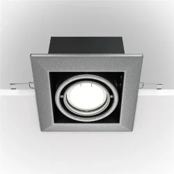 Встраиваемый светильник Металл Модерн / Metal Modern 1*GU10 10 Вт (Серебро) DL008-2-01-S