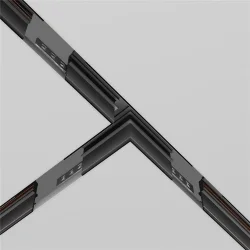 Коннектор Т-образный Exility встраиваемый под ГКЛ 9,5мм, черный (Черный)