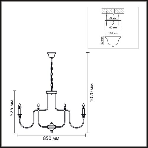 Люстра «LUMION» 8318/12, серия: SUANA (крепление на крюк). Фото 3.