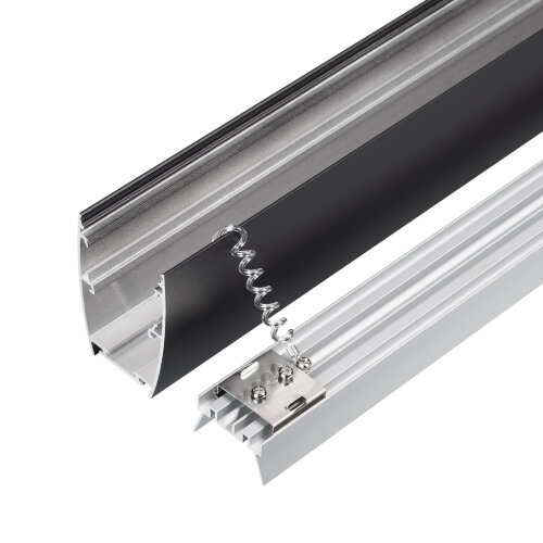 Профиль LINE-5075-U-HONEYCOMB-2000 BLACK (Arlight, Алюминий) - фото 4