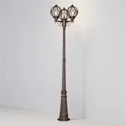 Садово-парковый светильник Via E27х3 60Вт IP 44 (Золото Антик)