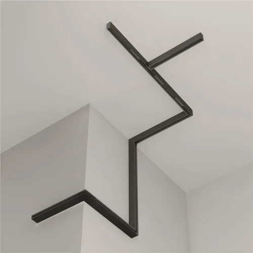 Шинопровод 2 м Exility встраиваемый под ГКЛ 12,5мм, черный (Черный) - фото 5