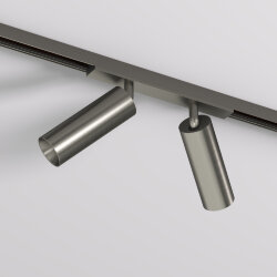 Светильник для трека SHINE SPOT со светодиодом, D35*H100, 48V DC, 8W*2, RA?90, 3000K, IP20, темный никель, алюминий, Denkirs DK5742-DN