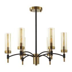 Люстра на штанге «LUMION» 6538/6C, серия: SHARON (крепление на планке) - -