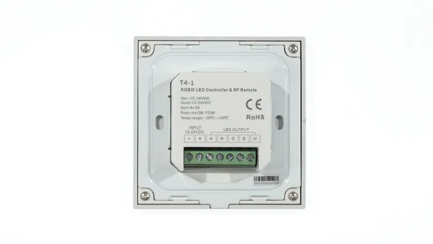 Сенсорная панель T4-1 Black IC62 (12-24V, 4x3A, 4x(36-72W), RGBW, RF 2.4GHz) - фото II