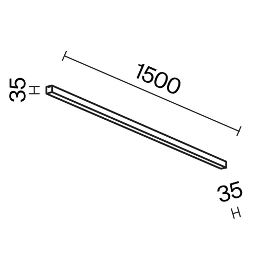 Линейный светильник накладной 4000K 35x35 30 Вт (Черный, 1,5 м) LL311014 (Черный) LL311014 - фото 6