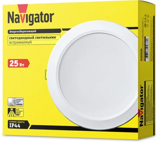 Светильник светодиодный 94 838 NDL-P1-25W-840-WH-LED 25Вт 4000К (аналог Downlight КЛЛ 2х26) Navigator 94838 - фото 3