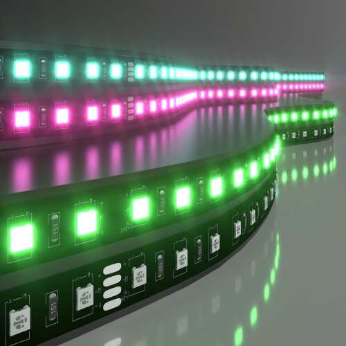 Светодиодная лента 24 В 14,4 Вт/м 60 Led/м 5050 IP20, RGB, Black, 5 м - Фото 4