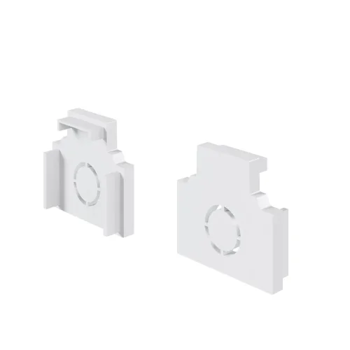 Заглушки для встраиваемого низкопрофильного шинопровода Exility 2шт. (Белый) - фото