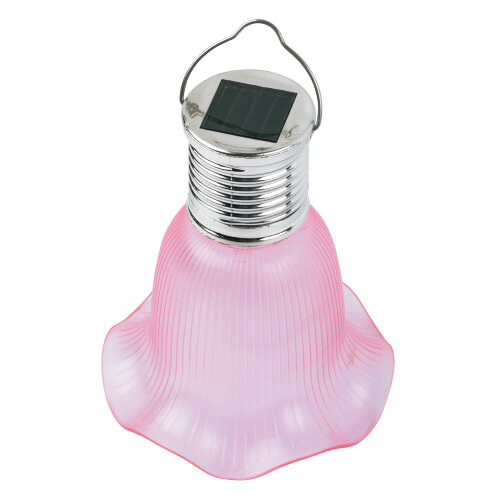 USL-S-838-PT100 PINK BELL Садовый светильник на солнечной батарее Розовый колокольчик, Подвесной, 4 светодиода, Теплый белый свет, 1xАА Ni-Mh аккумулятор в-к, IP44, TM Uniel - фото 3