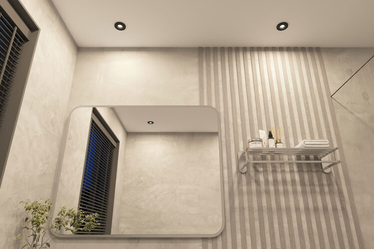 DK2036-BK Встраиваемый светильник влагозащ., IP 44, до 15 Вт, GU10, LED, черный, алюминий. Фото 6