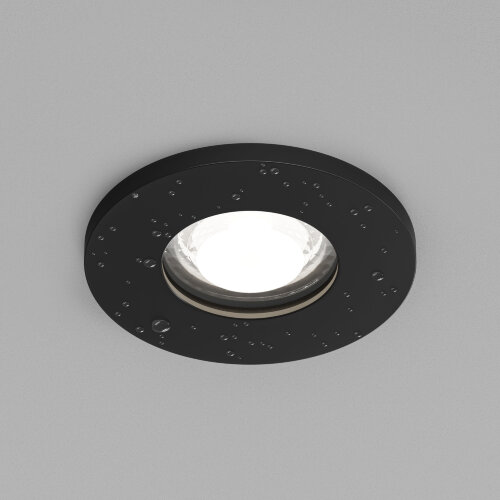 DK2036-BK Встраиваемый светильник влагозащ., IP 44, до 15 Вт, GU10, LED, черный, алюминий. Фото 3