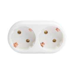 S-GES2-16O Разветвитель сетевой Uniel, количество розеток – 2, Максимальный ток 16А, Максимальная мощность нагрузки – 3500Ватт, заземление, упаковка – пакет