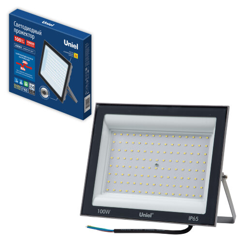 ULF-F23-100W-6500K IP65 160-240V GREY Прожектор светодиодный, Дневной свет 6500K, Корпус серый, TM Uniel - фото 6
