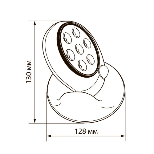 ULK-N21 SENSOR WHITE Светильник светодиодный беспроводной 4АА не в-к, с датчиком движения, Белый - фото 10