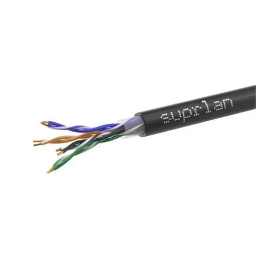 Кабель витая пара U/UTP кат.5E 4х2х24AWG solid Cu PE Outdoor Standart черн. (м) SUPRLAN 01-0325-1 - фото
