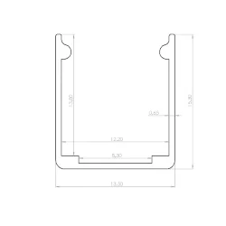 Алюминиевый профиль для светодиодного неона 1425 S6041