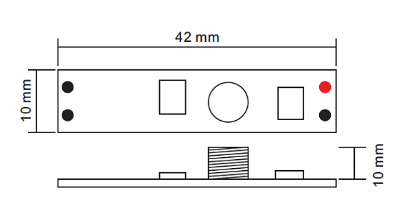 Мини диммер 1-3А, сенсор для профиля, SR-2901S. Фото 3