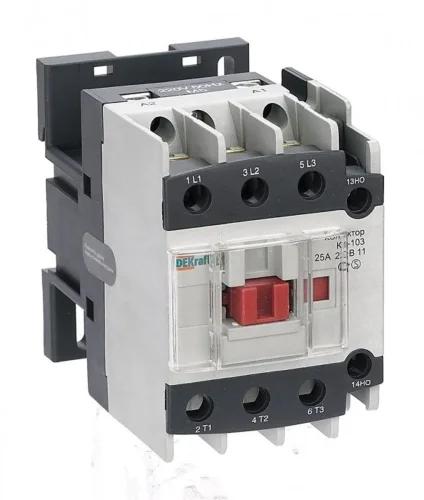 Контактор КМ-103 25А кат. 220В AC 1НО+1НЗ AC-3 DEKraft 22118DEK - фото