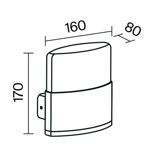 Настенный светильник (бра) Rom 3000K 12Вт IP 54 (Графит) - фото 3