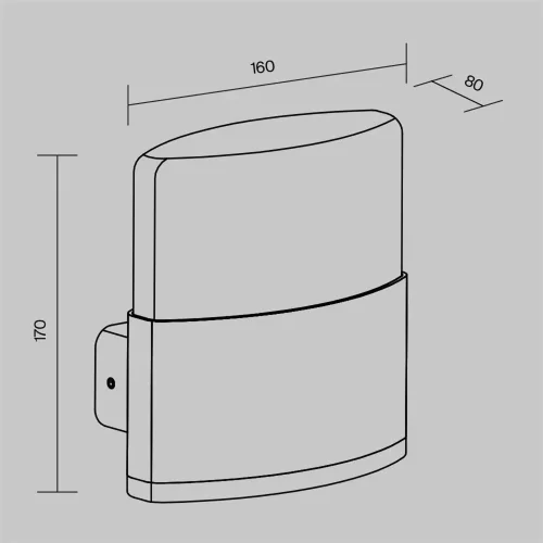 Настенный светильник (бра) Rom 3000K 12Вт IP 54 (Графит) - фото 14