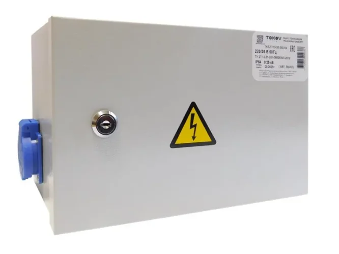 Ящик с понижающим трансформатором ЯТП 0.25 230/12 (2 авт. выкл.) IP54 TOKOV ELECTRICTKE-TT12-12-250-54 - фото 2