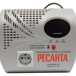 Стабилизатор напряжения АСН-500 Н/1-Ц 1ф 0.5кВт настен. с розеткой IP20 релейный Ресанта 63/6/9