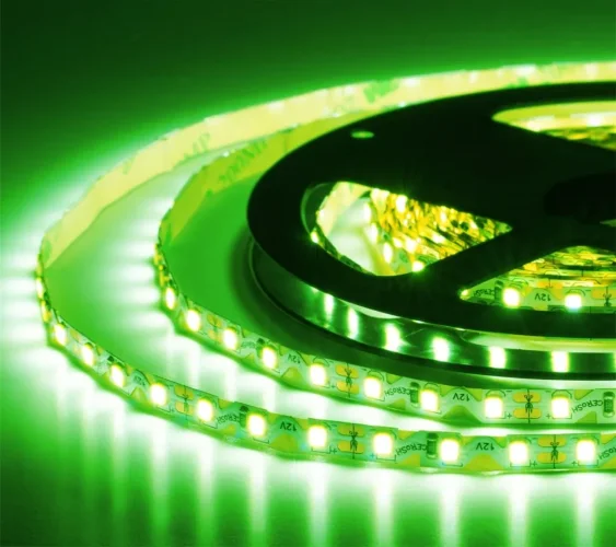Лента светодиодная ELF, 480SMD (2835), 12В, 120град, 5м, зеленая - фото