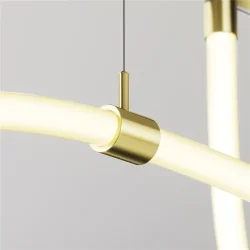 Потолочный коннектор с тросовым подвесом Tau в шинопровод Flarity латунь (Латунь)