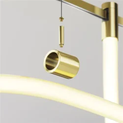 Потолочный коннектор с тросовым подвесом Tau в шинопровод Flarity латунь (Латунь)