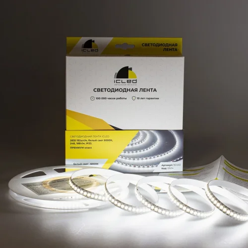Светодиодная лента Class Premium, 2835, 192 led/m, white, 24V, IP33, RN14 - фото I