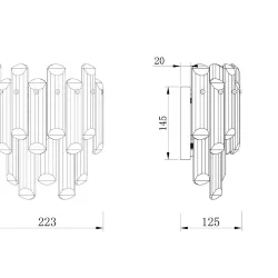 Настенный светильник (бра) Flare E14х2 40Вт (Золото)