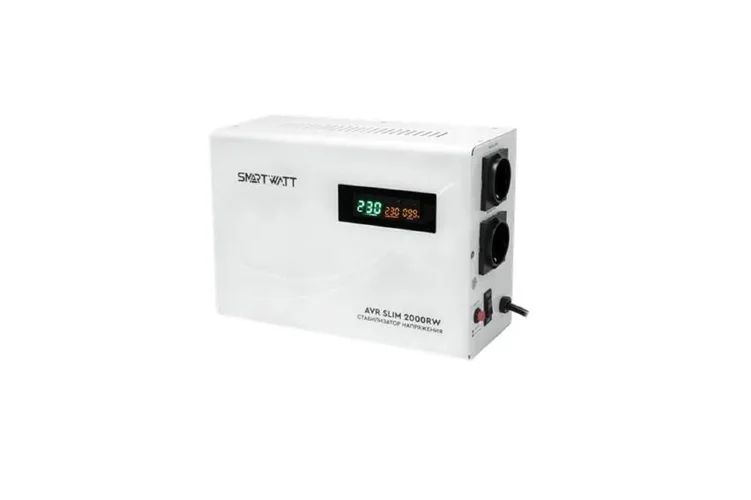 Стабилизатор напряжения настенный SMARTWATT AVR SLIM 2000RW 4512020310004 - фото