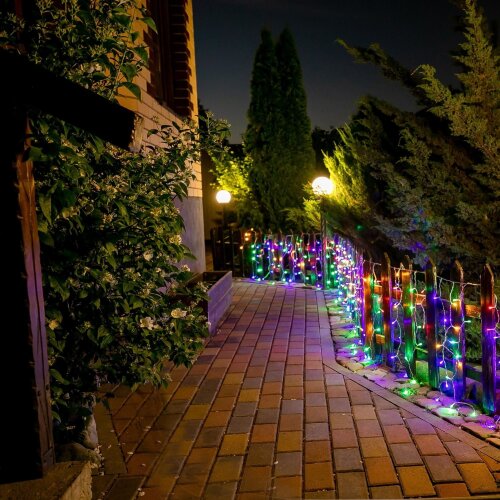 ULD-B20007-480-DTA-RC MULTI IP44 Бахрома светодиодная, 20м, С пультом, 480 светодиодов, Разноцветный свет, Провод прозрачный - фото 10