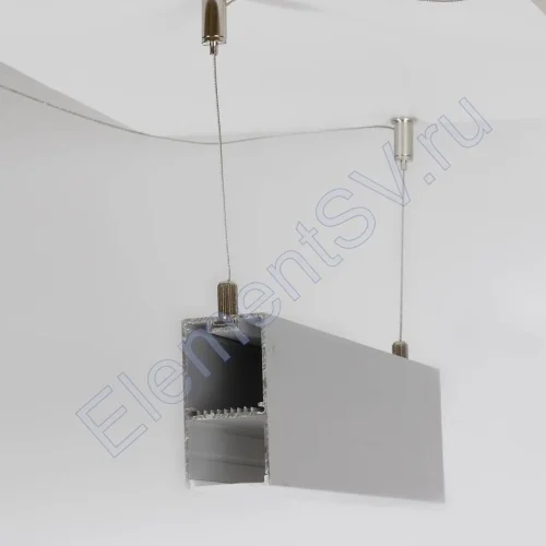 Алюминиевый профиль 202 (2000х35,3х67мм с рассеивателем) - фото.