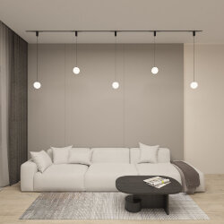 Подвесной светильник SMART MOON 5W DIM 3000K-6000K, ?130мм, черный, акрил, Denkirs DK8052-BK