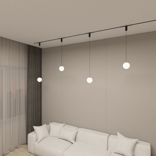 DK8052-BK Подвесной светильник SMART MOON 5W DIM 3000K-6000K, ?130мм, черный, акрил. Фото 4