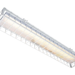 Накладной светодиодный светильник для спортзалов с защитной решеткой 80 Вт IP441280x250x95 мм 3000К Призма