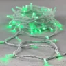 Гирлянда Нить 10м Зеленая 24В, 75 LED, Провод Белый Каучук, IP65. Фото 6.