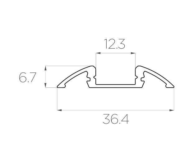 Профиль алюминиевый для порогов LC-LPP-0636-2 Anod - фото 2