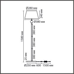 Торшер «LUMION» 8416/1F, серия: ELETRA (переносной) - -